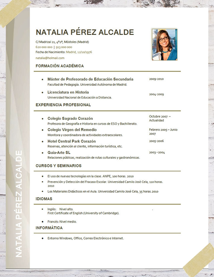 Fruit Caricature Ejemplo De Un Curriculum Vitae Para Trabajo